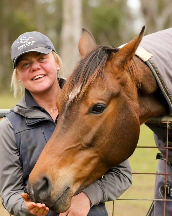 Natalie Innes with horse at Calgary Park